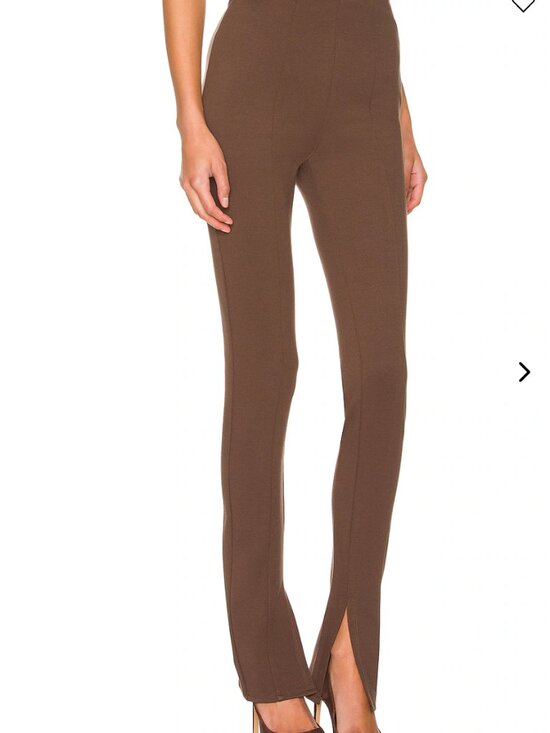 Anine Bing Pants - ANINE BING Max Paneled Split-Hem Ponte Pants-Espresso/Brown- US 0/2 MSRP $229